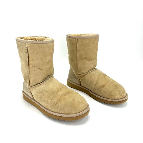 UGG Australia Classic Short Winter Boot Sz 8 Leather Wool Cold Weather Mid-Calf - Picture 4 of 9